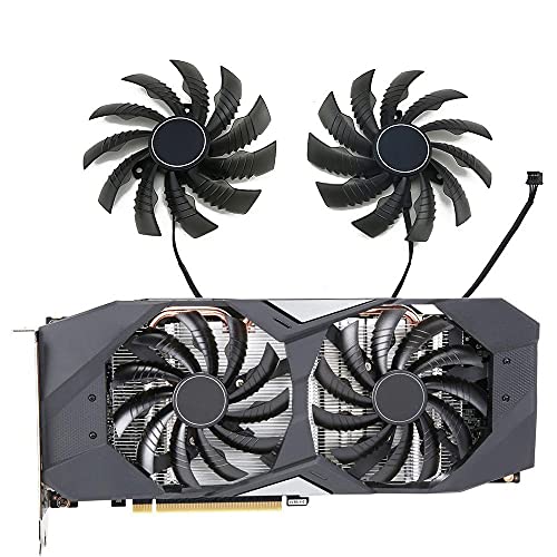 95mm PLD10010S12H / PLD10010S12HH GTX1660TI GTX 1650 para GIGABYTE RTX2070 RTX 2060 Super 2070 Windforce OC Fan de enfriamiento (Blade Color : AB 2PCS)