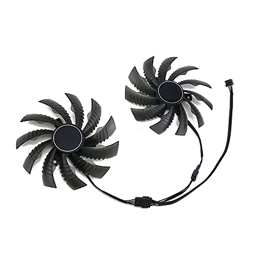 95mm PLD10010S12H / PLD10010S12HH GTX1660TI GTX 1650 para GIGABYTE RTX2070 RTX 2060 Super 2070 Windforce OC Fan de enfriamiento (Blade Color : AB 2PCS)