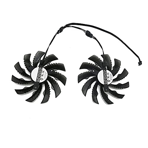 95mm PLD10010S12H / PLD10010S12HH GTX1660TI GTX 1650 para GIGABYTE RTX2070 RTX 2060 Super 2070 Windforce OC Fan de enfriamiento (Blade Color : AB 2PCS)