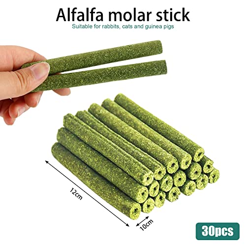 ACHANFLY 30 Piezas Comida Conejos Enanos Heno Cobaya Naturales para Masticar Comida Chinchilla para Conejitos Hamsters Conejillo de Indias Chinchillas Ardilla Hámster Animal Pequeño