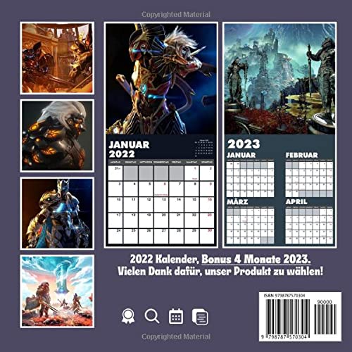 Action-RPG Spiele Kalender 2022: Ein tolles Geschenk für Spiele, um ein neues Jahr zu begrüBen | Calendario Kalender Kalender 2022 Bonus 4 Monate 2023