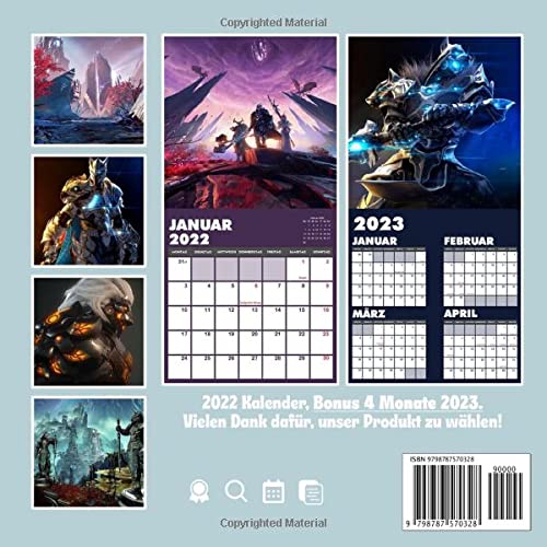Action-RPG Spiele Kalender 2022: Ein tolles Geschenk für Spiele, um ein neues Jahr zu begrüBen | Calendario Kalender Kalender 2022 Bonus 4 Monate 2023
