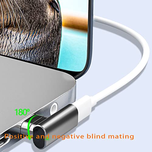 Adaptador magnético Thunderbolt3 USB C 24 Pines Conector Tipo C 100 W Carga PD 40 GBP/s Transferencia de Datos Salida de Video 4K Adaptador magnético Tipo c 10 Gbps 100 W PD