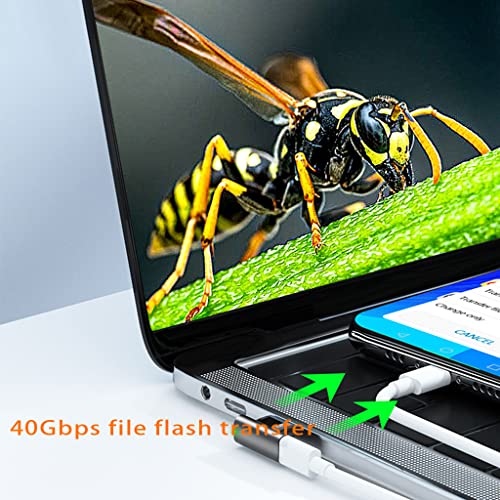 Adaptador magnético Thunderbolt3 USB C 24 Pines Conector Tipo C 100 W Carga PD 40 GBP/s Transferencia de Datos Salida de Video 4K Adaptador magnético Tipo c 10 Gbps 100 W PD