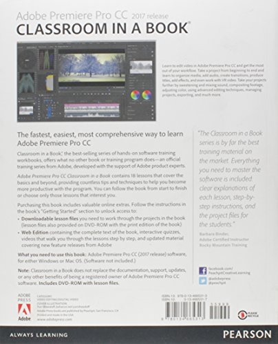 Adobe Premiere Pro CC Classroom in a Book (2017 release)