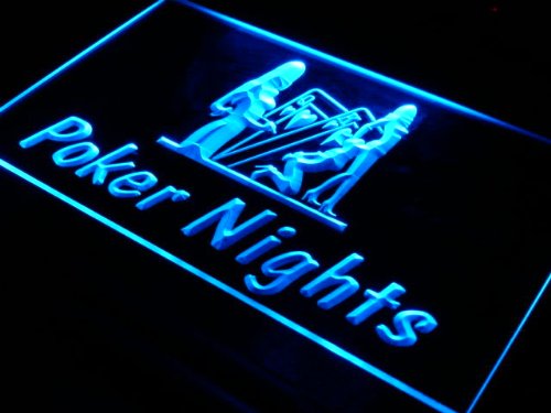ADVPRO Cartel Luminoso s007-b Poker Nights Game Bar Pub Gift Neon Light Sign