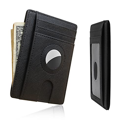 Airtag Wallet Holder Airtag Wallet Case Billetera Delgada para Hombres, Cartera para Tarjetas, Portatarjetas de crédito con Bloqueo RFID para Hombres con Caja de Regalo