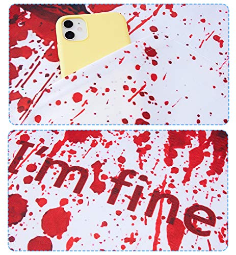 ALISISTER 3D Awful Blood Sudaderas con Capucha de Halloween Hombres Damas Divertida Otoño Invierno Hooded Pullover Sweatshirt con Forro de Felpa Térmica M