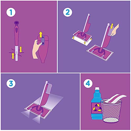 Amazing Power Mopa Big Bundle Pack de 3 x 1,25 L Mar Minerals Solución de limpieza + 24 almohadillas de recambio