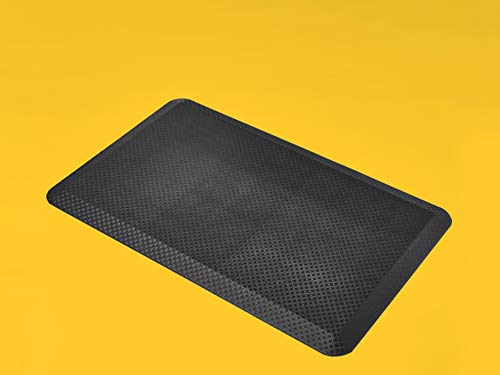 AmazonCommercial Ergonomic Anti-Fatigue Standing Mat, Comfort Standing, Office Mat, Desk Mat, Service Counter, 81 x 51 x 1.9 cm, Black