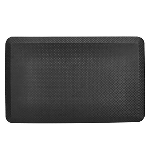 AmazonCommercial Ergonomic Anti-Fatigue Standing Mat, Comfort Standing, Office Mat, Desk Mat, Service Counter, 81 x 51 x 1.9 cm, Black