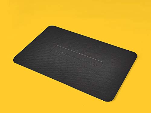 AmazonCommercial Ergonomic Anti-Fatigue Standing Mat, Comfort Standing, Office Mat, Desk Mat, Service Counter, 81 x 51 x 1.9 cm, Black