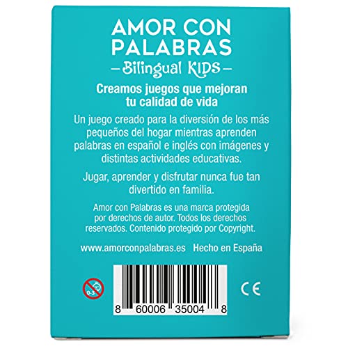 AMOR CON PALABRAS - Bilingual Kids ? | Juegos de Mesa para Niños para Aprender a Leer y Hablar en Inglés y Español. Juegos de Mesa Familiares para Pasarlo Genial Mientras Se Aprende en Familia.