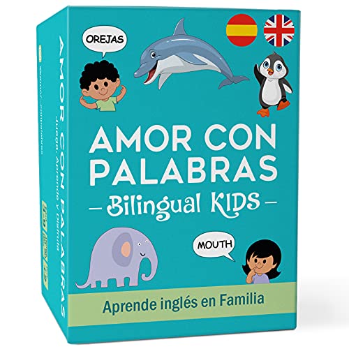 AMOR CON PALABRAS - Bilingual Kids 🌎 | Juegos de Mesa para Niños para Aprender a Leer y Hablar en Inglés y Español. Juegos de Mesa Familiares para Pasarlo Genial Mientras Se Aprende en Familia.