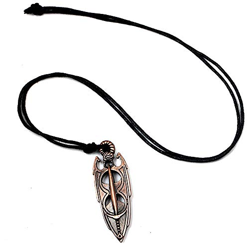 AMOZ Juego The Elder Scrolls 5 Ol Akatosh Amuleto Logo Gargantilla Collar Colgante Encanto Regalo de Cumpleaños