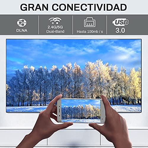 Android TV Box 11, 2GB RAM 16GB ROM Android 11.0 Compatible con 4K 3D H.265, RK3318 Dual-WiFi 2.4g / 5g Smart TV Box con Mini Teclado HDMI USB 3.0