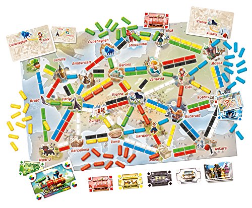 Asmodee - Ticket To Ride: Primer Viaje, Juego de Mesa para Toda la Familia, Desde 6 años en adelante, edición en Italiano, 8516