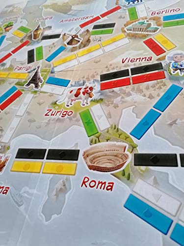 Asmodee - Ticket To Ride: Primer Viaje, Juego de Mesa para Toda la Familia, Desde 6 años en adelante, edición en Italiano, 8516