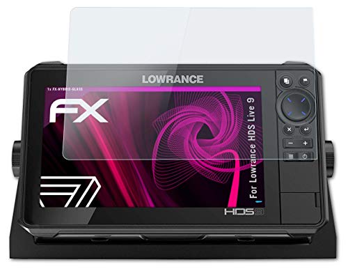 atFoliX Lámina Protectora de plástico Cristal Compatible con Lowrance HDS Live 9 Película Vidrio, 9H Hybrid-Glass FX Protector Pantalla Vidrio Templado de plástico