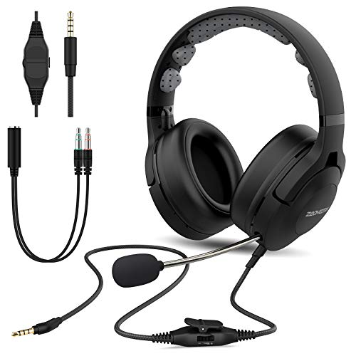 Auriculares con Micrófono para PC, Esolom Auriculares Ajustable Micrófono con Cancelación de Ruido Headset Comerciales Auriculares con Cable para Skype Softphone Centros de Llamadas Cursos Online