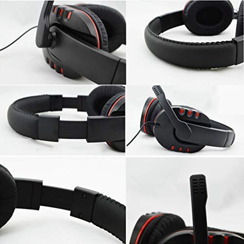 Auriculares para juegos de 3,5 mm con micrófono y control de volumen para Sony PS4 4 para PC