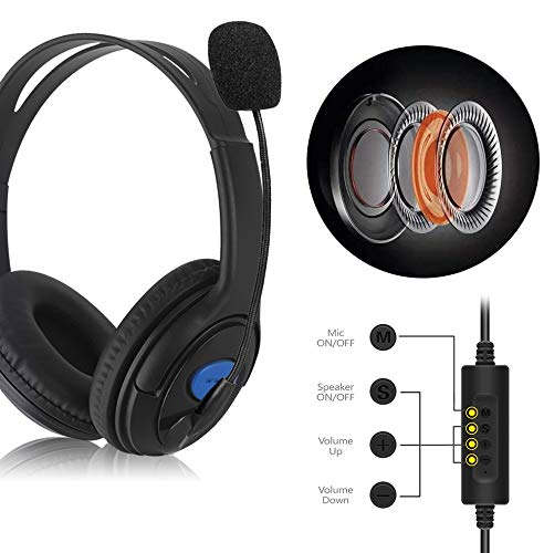 Auriculares USB con micrófono, auriculares USB con cable para PC, ultra ligeros y cómodos con cancelación de ruido y controles de audio para centro de llamadas, chat de curso en línea/Skype