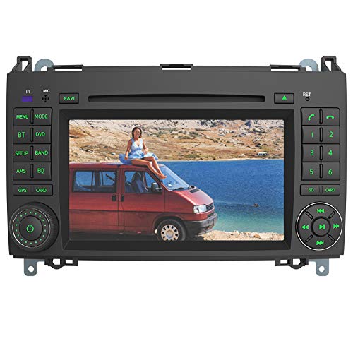 AWESAFE Radio Coche 7 Pulgadas con Pantalla Táctil 2 DIN para Mercedes-Benz, Autoradio para Clase A W169/Clase B W245/Clase V W639 Vito Viano/W906 Sprinter 2500/3000, admite GPS/USB/Mandos del volante