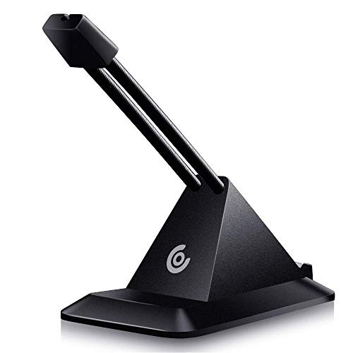 AX Gaming Mouse Cable Management V2, Dispositivo Mouse Bungee V2 para Juego Esports FPS (Negro)