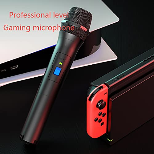 BANAN Micrófono inalámbrico de mano compatible con PS5/PS4/XB-One/Wii/Switch PC Singing KTV con receptor para PS5/PS4/Switch/XB One/Wii