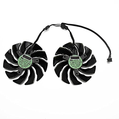 Bayda - Ventilador de tarjeta gráfica refrigerador GPU para REDEON AORUS RX580/570 GIGABYTE GV-RX570 AORUS GV-RX580AORUS (2 unidades)