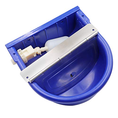 Bebedero para Caballos, Bebedero para Ganado Bebedero AutomáTico con VáLvula Flotador, Mascotas Aves (Fregadero VáLvula Flotador 4 Litros) (azul marino)