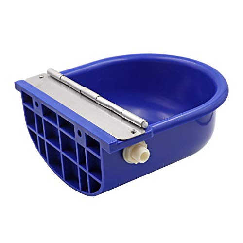 Bebedero para Caballos, Bebedero para Ganado Bebedero AutomáTico con VáLvula Flotador, Mascotas Aves (Fregadero VáLvula Flotador 4 Litros) (azul marino)