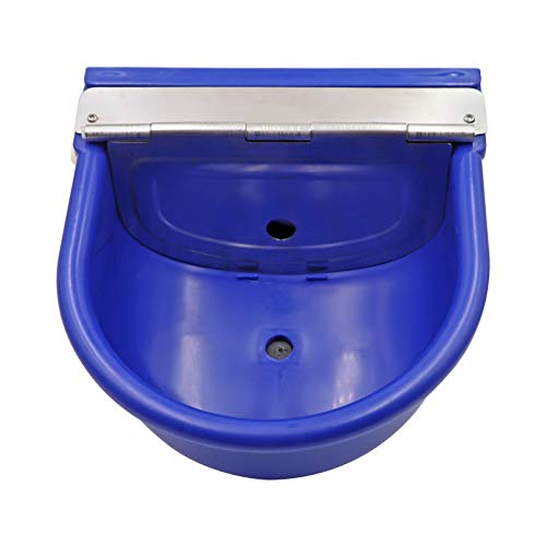 Bebedero para Caballos, Bebedero para Ganado Bebedero AutomáTico con VáLvula Flotador, Mascotas Aves (Fregadero VáLvula Flotador 4 Litros) (azul marino)