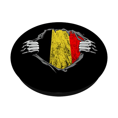 Belgium Chest Belgian Flag Belgique Pride PopSockets PopGrip Intercambiable