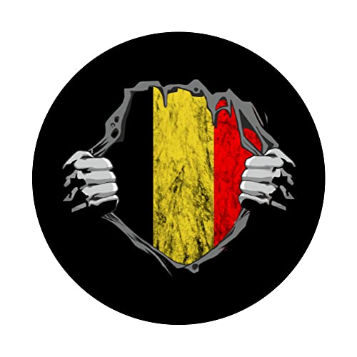 Belgium Chest Belgian Flag Belgique Pride PopSockets PopGrip Intercambiable