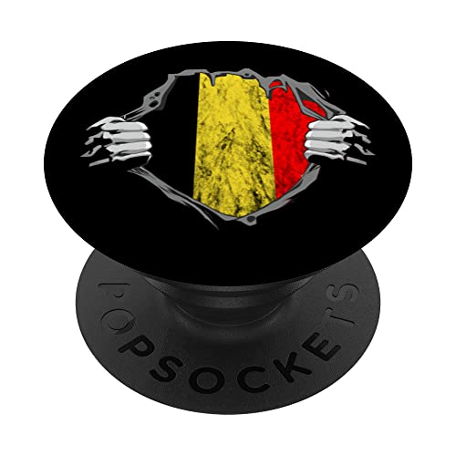 Belgium Chest Belgian Flag Belgique Pride PopSockets PopGrip Intercambiable