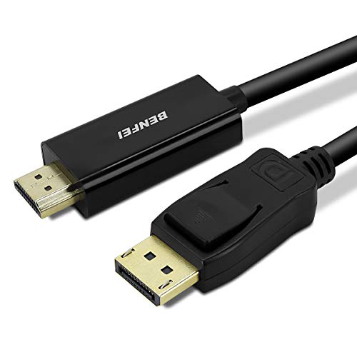 BENFEI Cable DisplayPort a HDMI, Adaptador DisplayPort a HDMI Chapado en Oro (Macho a Macho) Compatible con Lenovo, HP, ASUS, DELL y Otras Marcas,4,5m