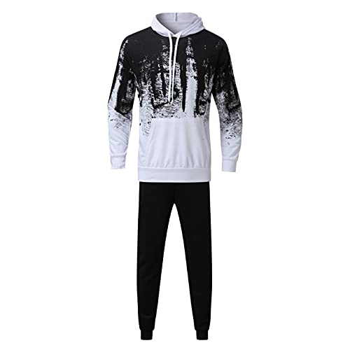 Berimaterry Chandal Completo Hombre 2 pc Conjunto Deportivo Hombre de otoño Invierno para Gimnasio Fitness Running Ropa Deportiva Hombre cómodos Sudaderas Hombres con Capucha Bolsillo y Pantalones