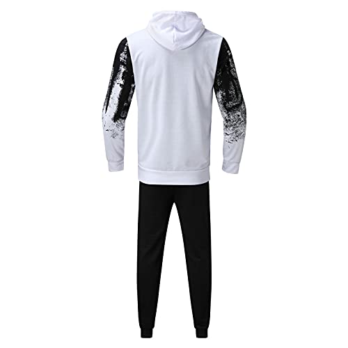 Berimaterry Chandal Completo Hombre 2 pc Conjunto Deportivo Hombre de otoño Invierno para Gimnasio Fitness Running Ropa Deportiva Hombre cómodos Sudaderas Hombres con Capucha Bolsillo y Pantalones