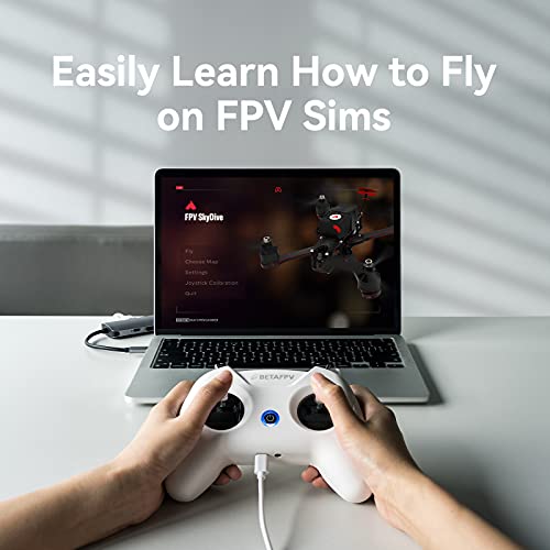 BETAFPV 2021 Latest ExpressLRS 2.4G Transmitter Mode 2 Left Throttle RC Remote Controller with FPV Simulator Function for Multirotor FPV Racing Drone