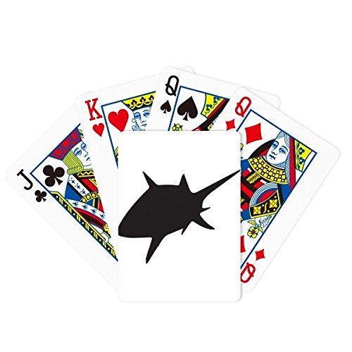 Blue Ocean Black Shark Biology Pattern Poker Juego de mesa de diversión de tarjeta mágica
