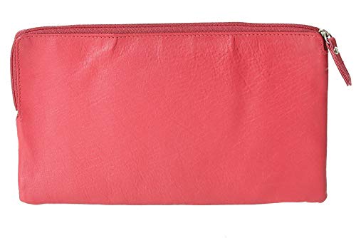 Bolsa de depósito bancario LEAS, Piel auténtica, Rojo - ''LEAS Special-Edition''