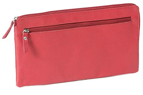 Bolsa de depósito bancario LEAS, Piel auténtica, Rojo - ''LEAS Special-Edition''