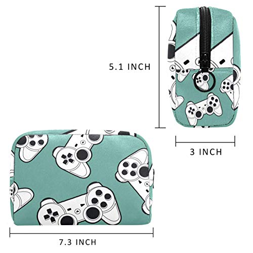 Bolsa de maquillaje personalizada para brochas de maquillaje, portátil, para mujer, bolso de mano, organizador de viaje, joystick