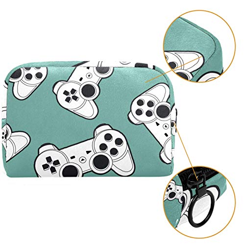 Bolsa de maquillaje personalizada para brochas de maquillaje, portátil, para mujer, bolso de mano, organizador de viaje, joystick