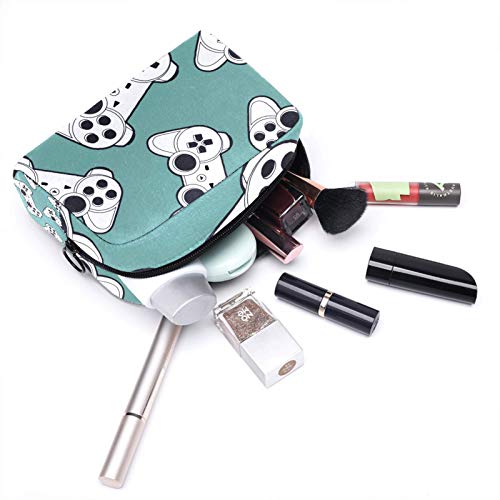 Bolsa de maquillaje personalizada para brochas de maquillaje, portátil, para mujer, bolso de mano, organizador de viaje, joystick