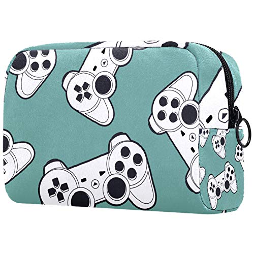 Bolsa de maquillaje personalizada para brochas de maquillaje, portátil, para mujer, bolso de mano, organizador de viaje, joystick