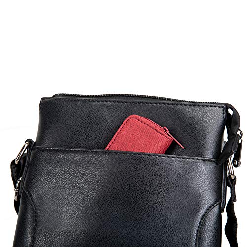 Bolso Bandolera S, Bolso de Mano con Cierre magnético, Bolsillo Frontal Oculto, Bolsillo de Piel sintética.