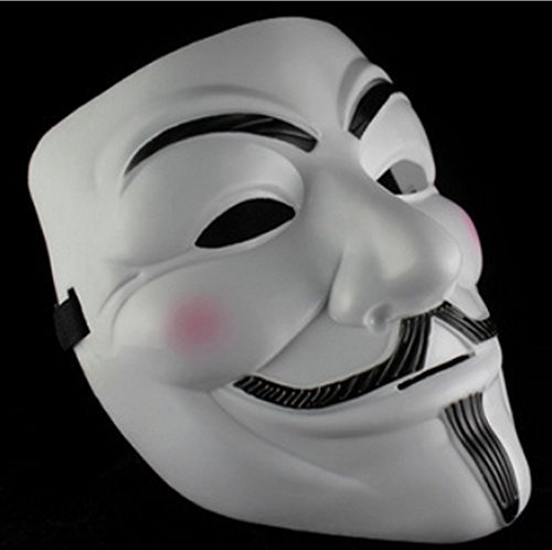 Boolavard 2015 Nuovo V per Vendetta maschera con Eyeliner narice Anonymous Guy Fawkes Costume operato per adulti Accessori Halloween mascherare Ltd