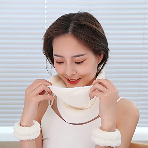 BXYC Reusable Face Towel Mask, Cold Hot Compress Mask, Facial Steamer Towel, Mask Towel, Face Towel Mask, Face Towels Skincare, Coral Fleece Hot Compress Towel for Women Girls (B)